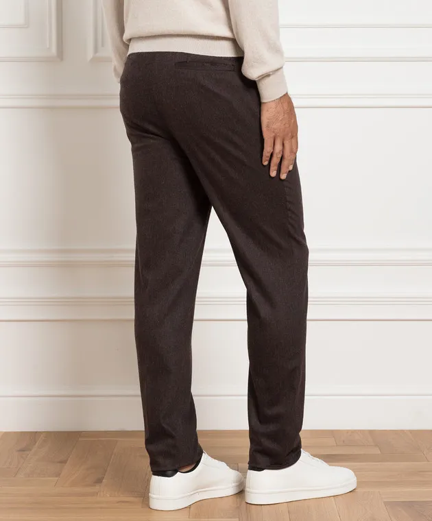 Enrico Mandelli Brown pants made of wool