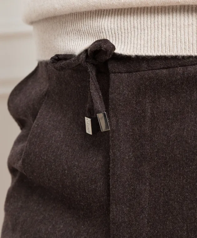 Enrico Mandelli Brown pants made of wool