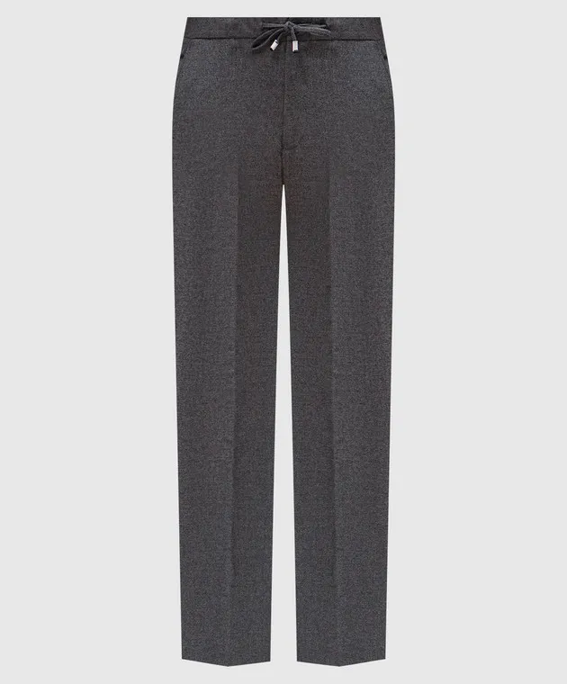 Enrico Mandelli Gray pants made of wool and cashmere