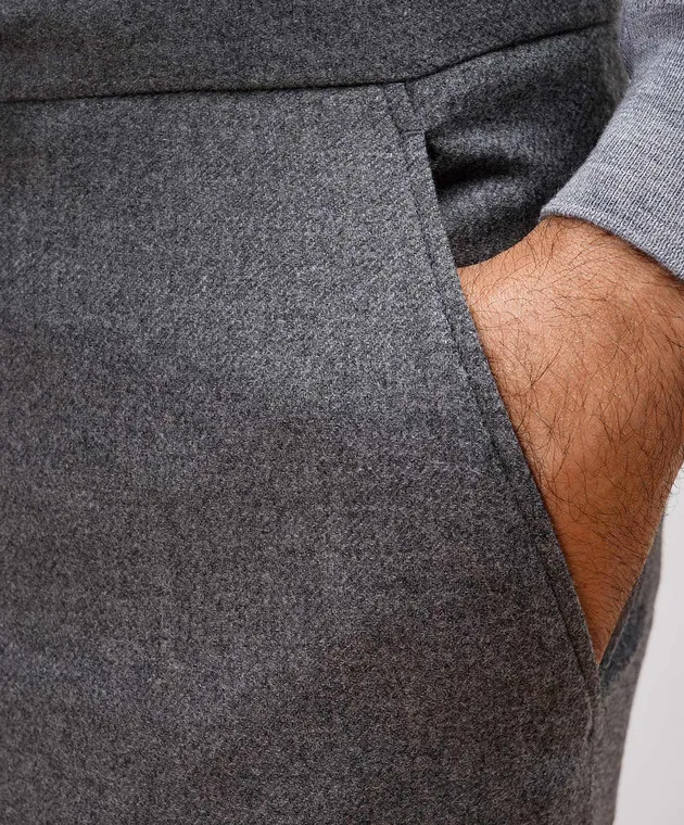 Enrico Mandelli Gray pants made of wool and cashmere