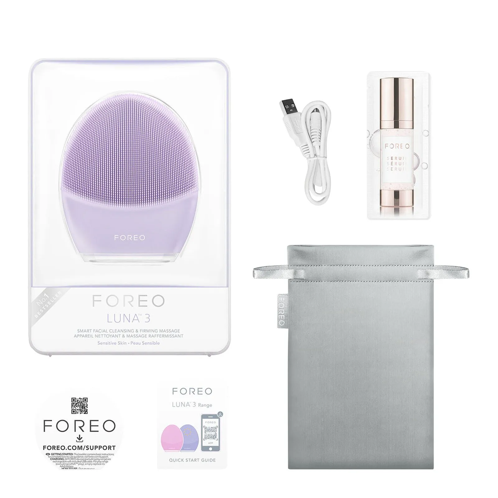 FOREO LUNA 3 PARA PIELES SENSIBLES EN   LAVENDER