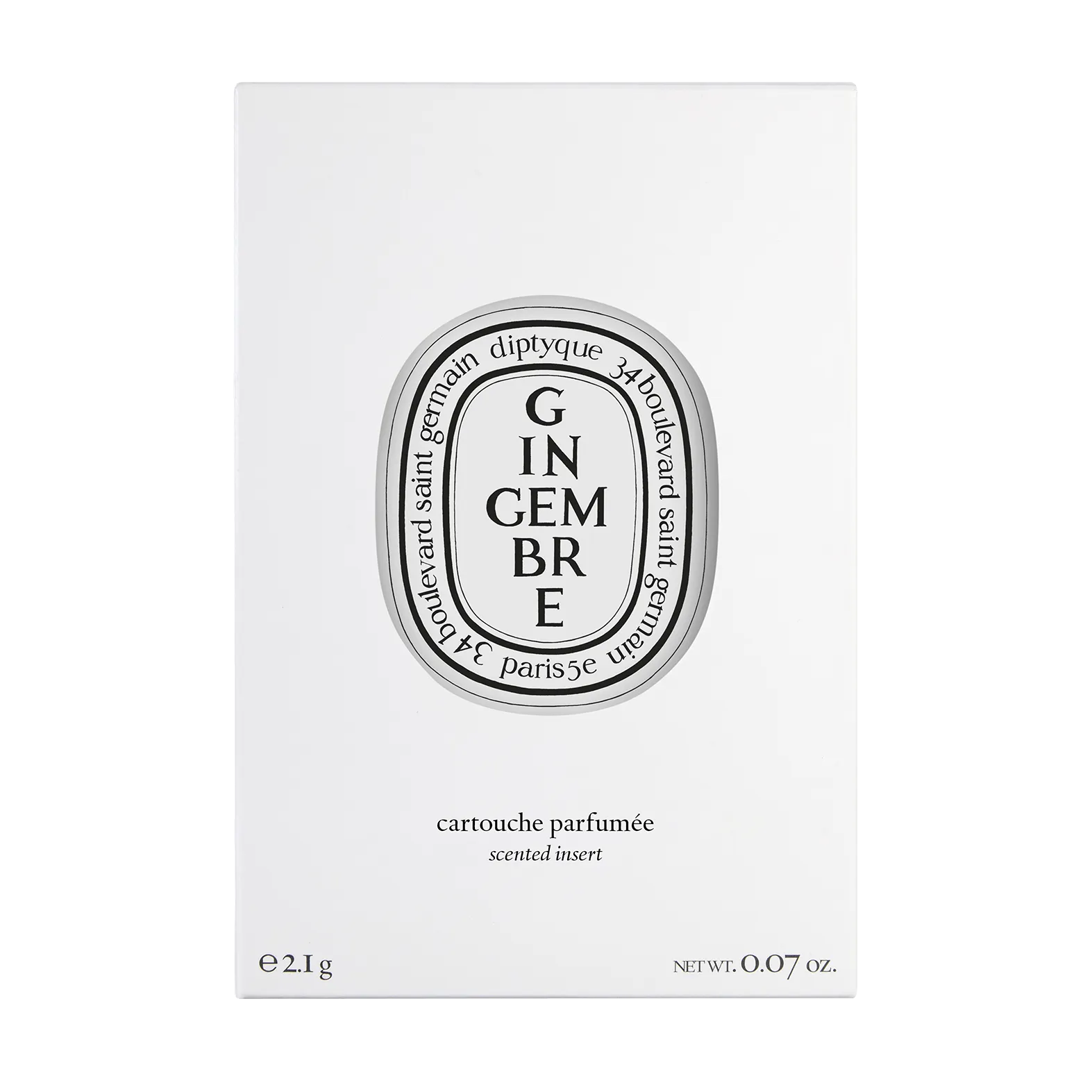 Gingembre Diptyque Recarga perfumada para difusor eléctrico y para el coche Cápsula
