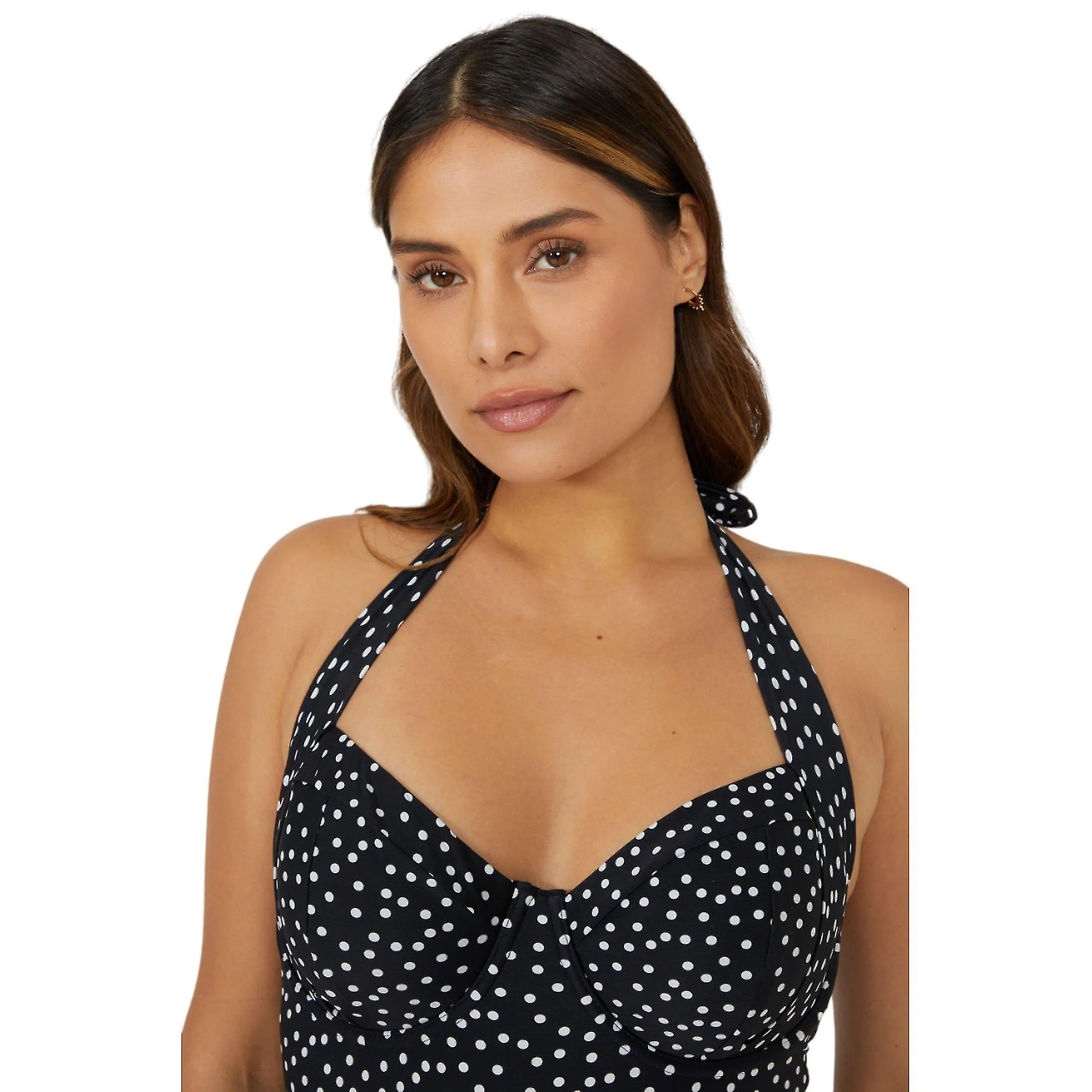 Gorgeous Womens/Ladies Spotted Underwired One Piece Swimsuit