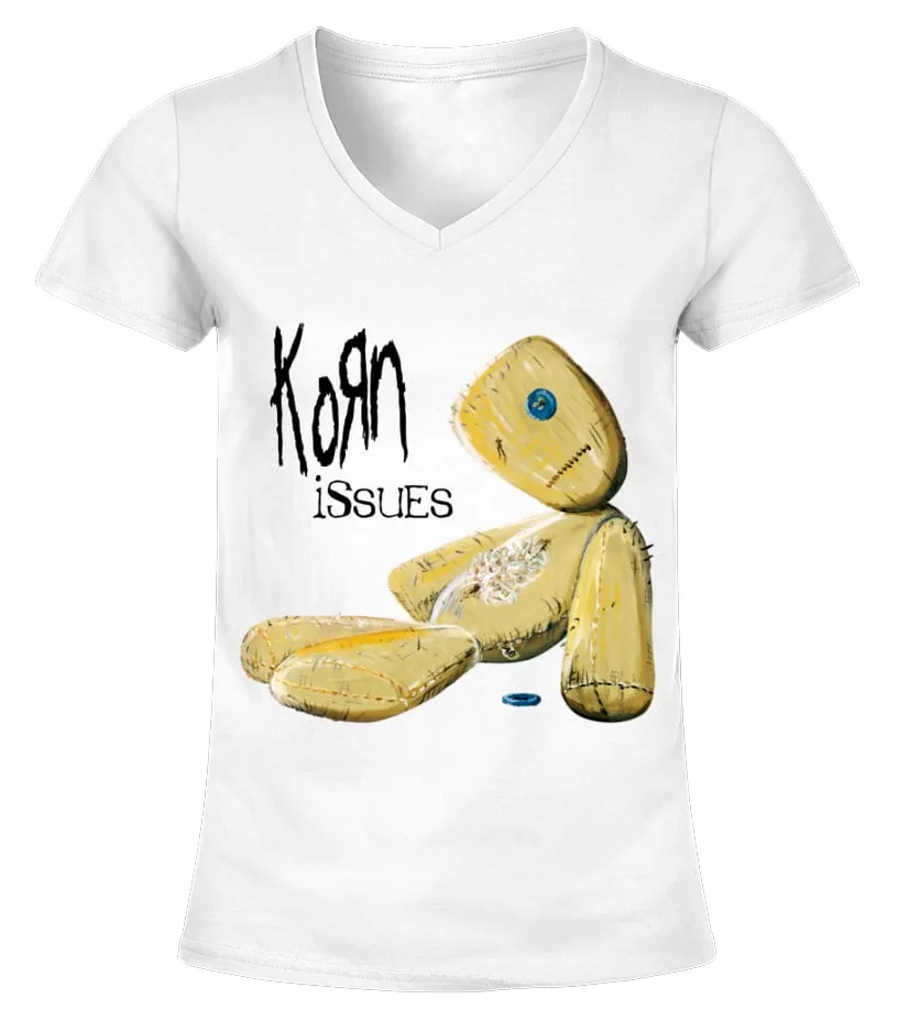 KORN  ISSUES CAMISETA CUELLO PICO MUJER