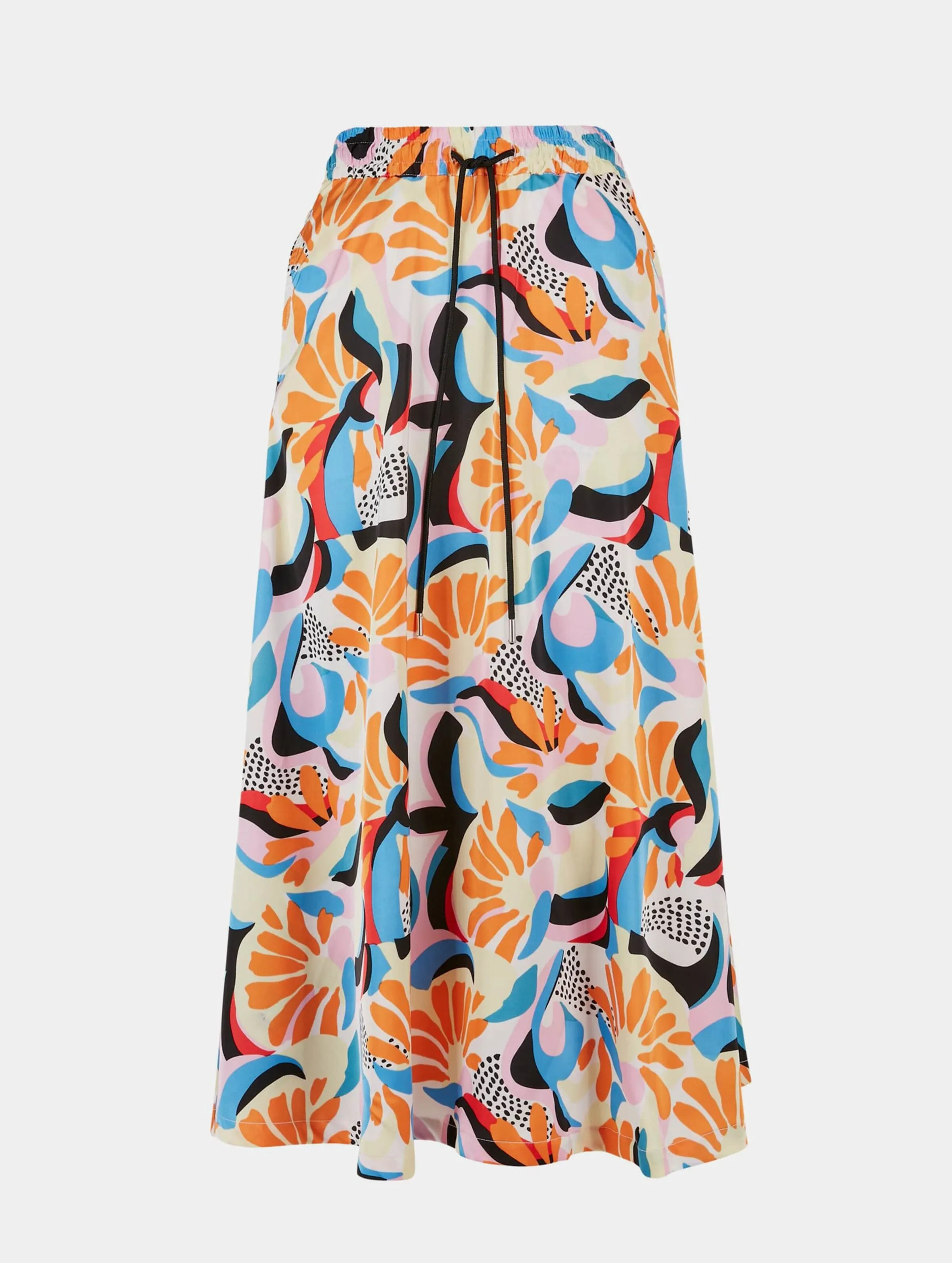 Ladies Aop Satin Midi