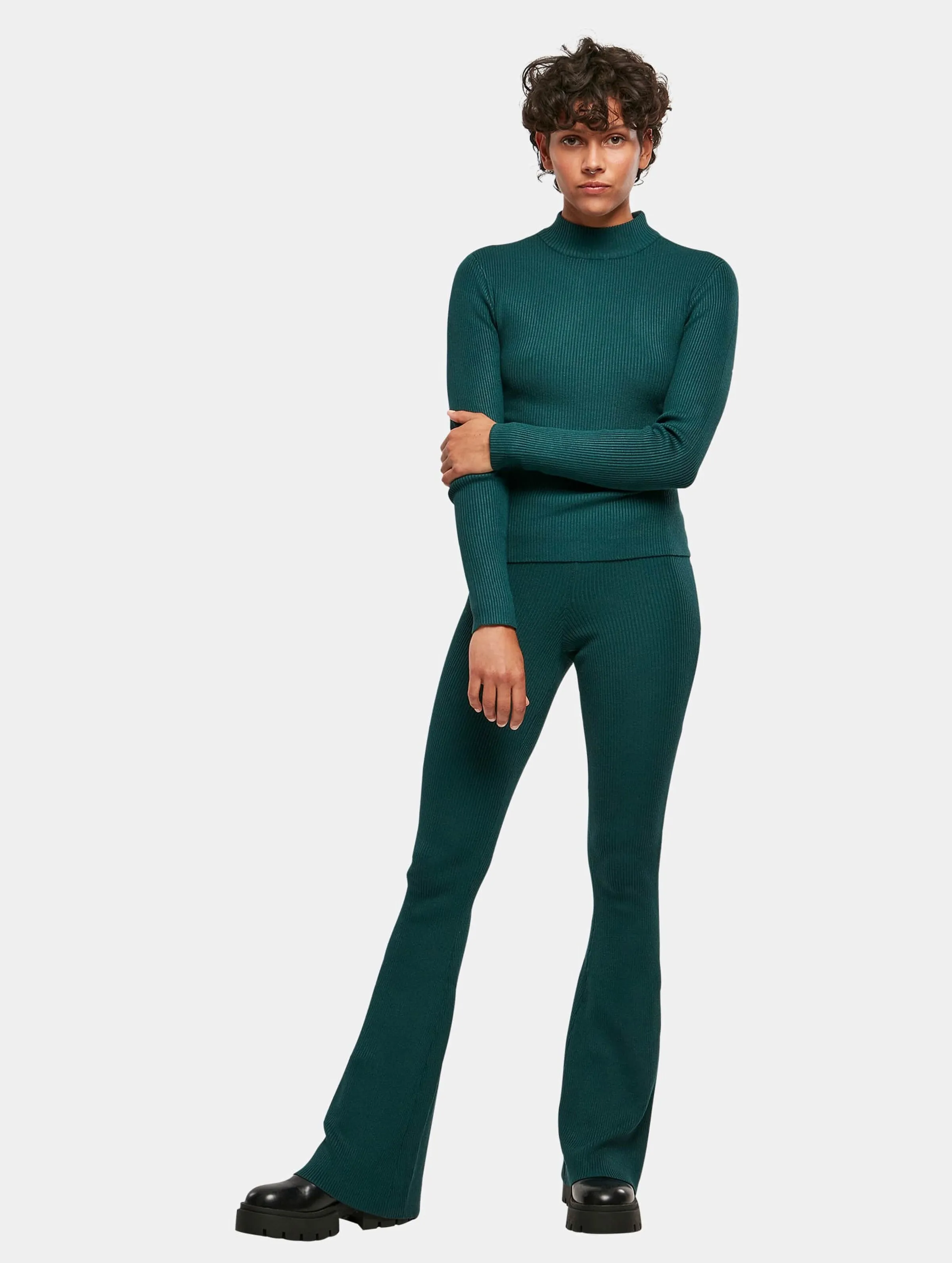 Ladies Rib Knit Turtelneck