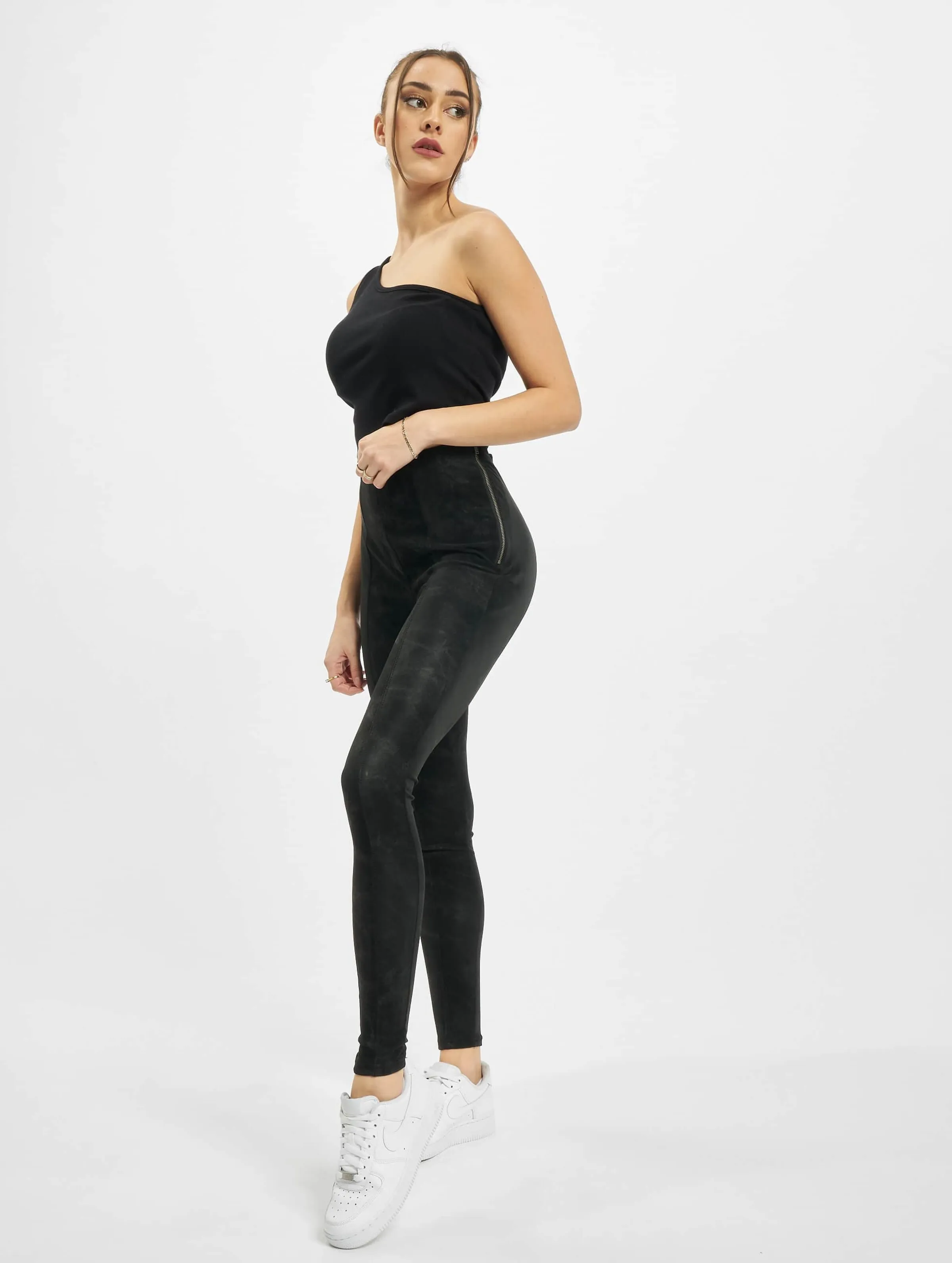 Ladies Washed Faux Leather