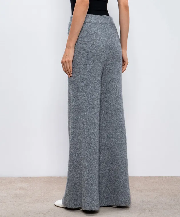 LISA YANG Khloe cashmere gray melange flared pants