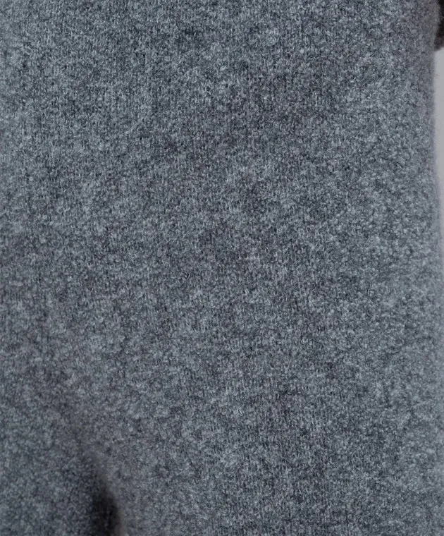 LISA YANG Khloe cashmere gray melange flared pants