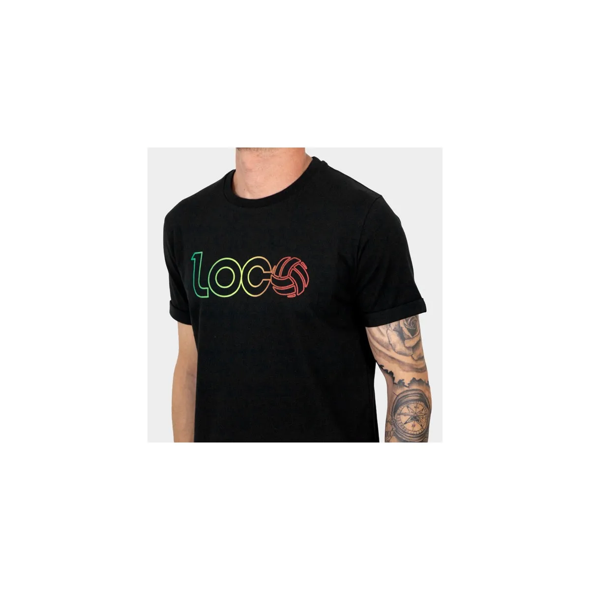 LOCO DE REMATE Y GOL  CAMISETA NEGRA