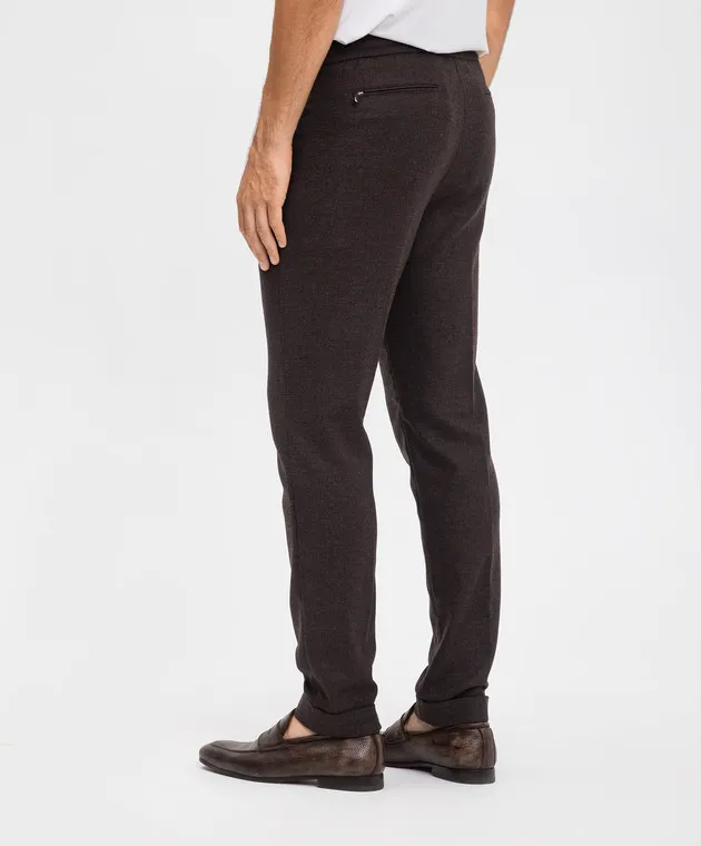 Marco Pescarolo CARACCIOLO brown pants made of wool and cashmere