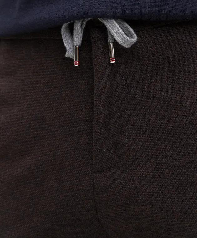Marco Pescarolo CARACCIOLO brown pants made of wool and cashmere