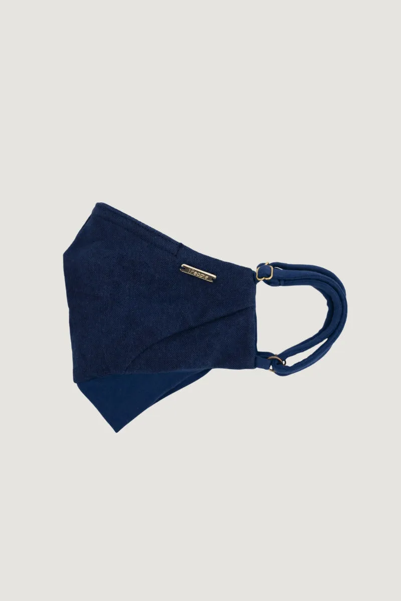 MASCARILLA LINEN NATURAL DYED FACE MASK  INDIGO