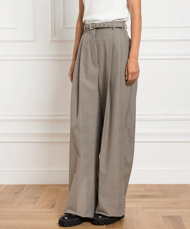 Max Mara Sportmax Brown pants in a Windsor check