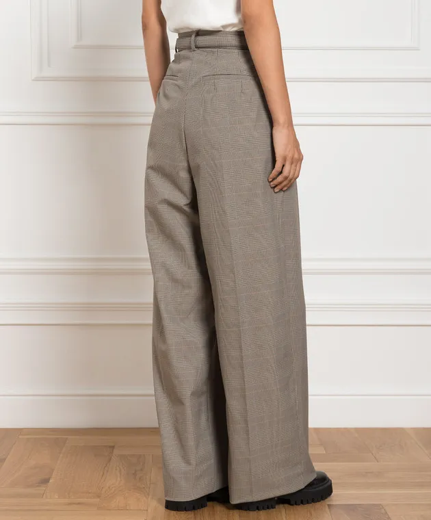 Max Mara Sportmax Brown pants in a Windsor check