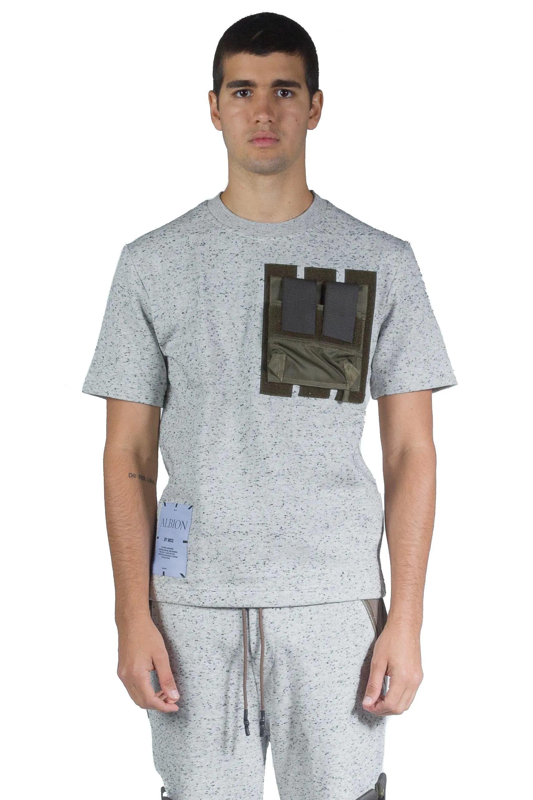 MCQ COLOURBLOCK TSHIRT GREY