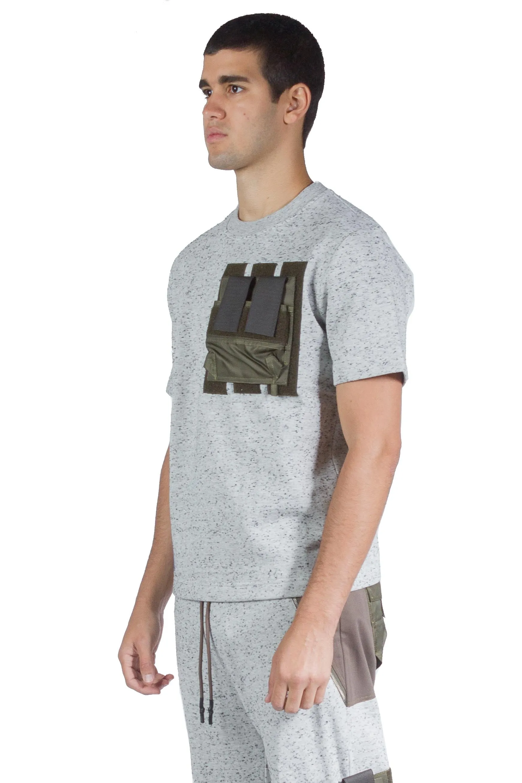 MCQ COLOURBLOCK TSHIRT GREY