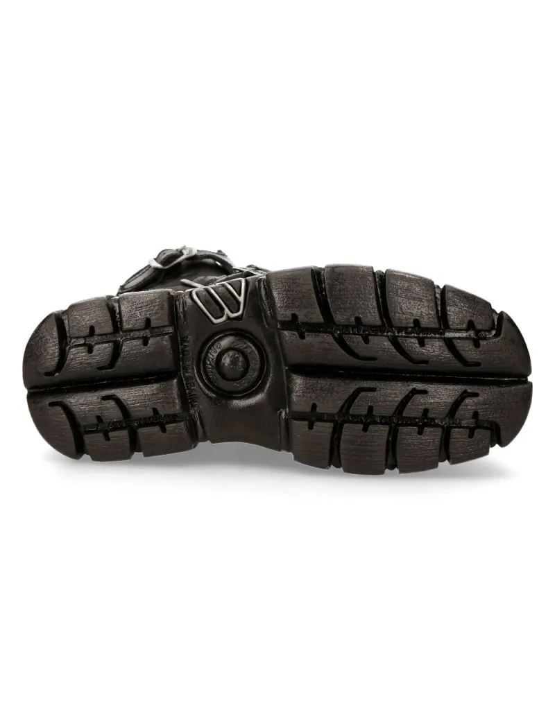 MEDIA BOTAS DE PIEL NOMADA NEGRO PLATAFORMA