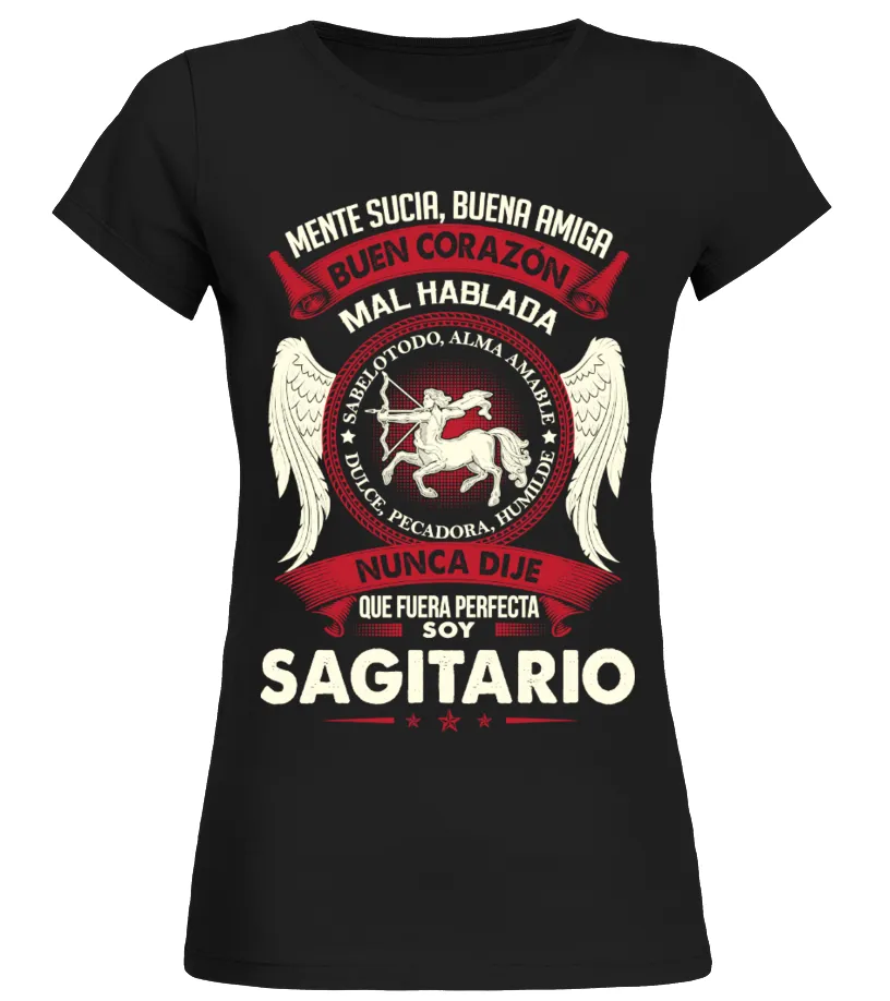 Mente sucia, buena amiga, buen corazón, mal hablada, sabelotodo, alma amable, d… Camiseta cuello redondo Mujer