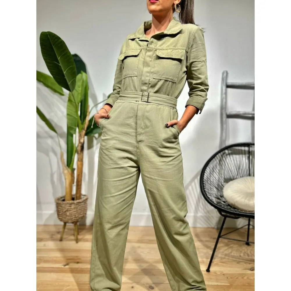 Mono Camisero Denim WIGLEY Khaki