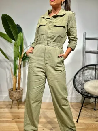 Mono Camisero Denim WIGLEY Khaki
