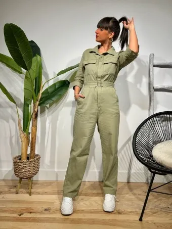 Mono Camisero Denim WIGLEY Khaki