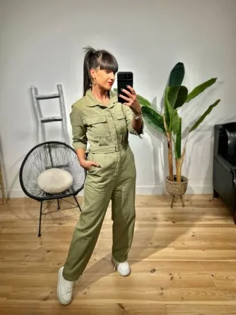 Mono Camisero Denim WIGLEY Khaki