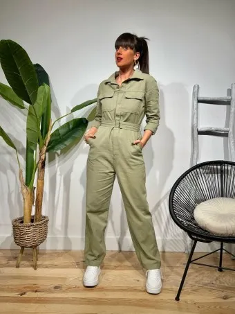 Mono Camisero Denim WIGLEY Khaki