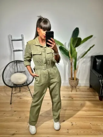Mono Camisero Denim WIGLEY Khaki