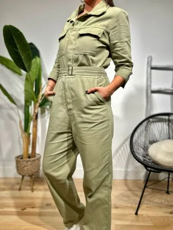 Mono Camisero Denim WIGLEY Khaki