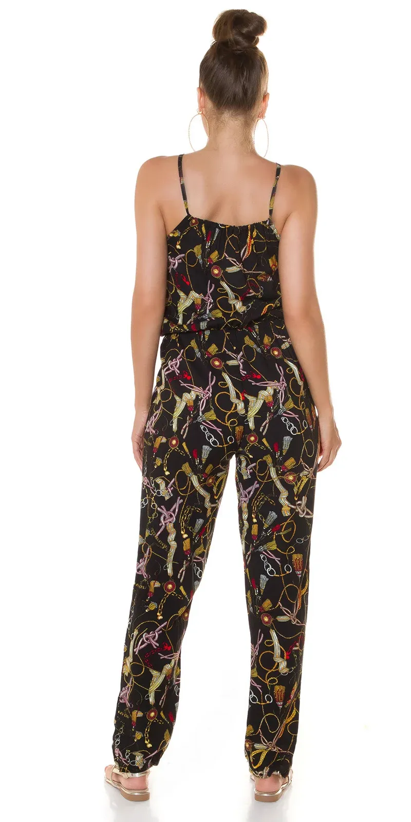 Mono de verano estampado Negro