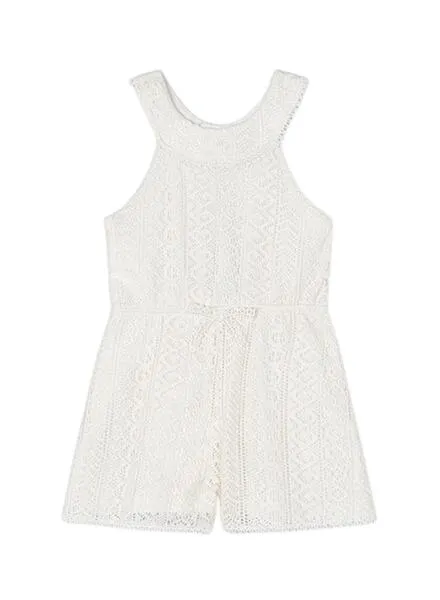 Mono Mayoral Guipur Beige Para Niña