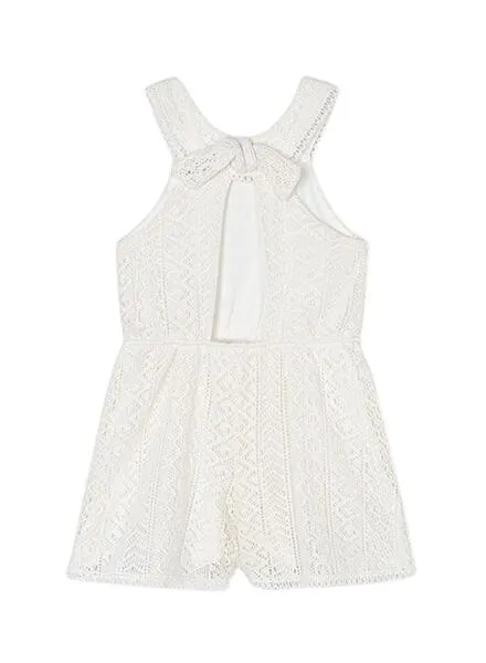 Mono Mayoral Guipur Beige Para Niña