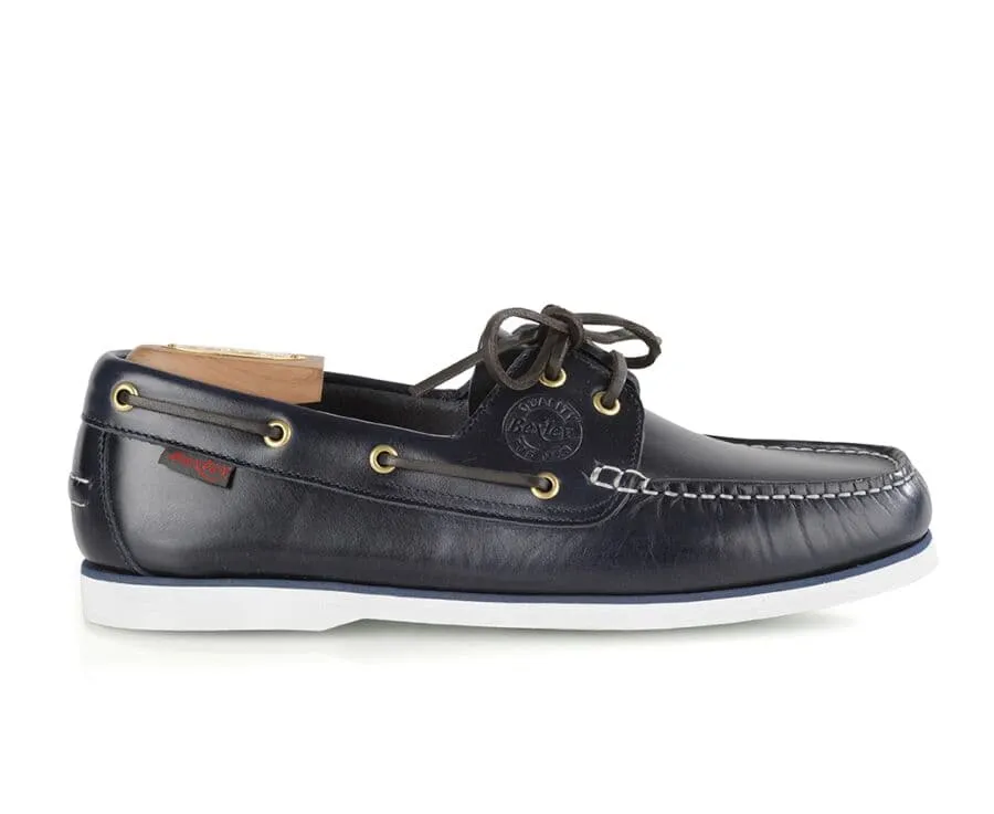 NAVY LEATHER BOAT SHOES  TRAWLER