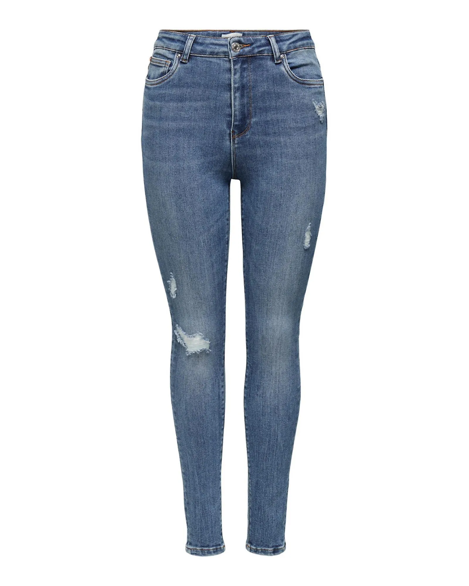 Only Plain Jeans with Zip and Button Fastening