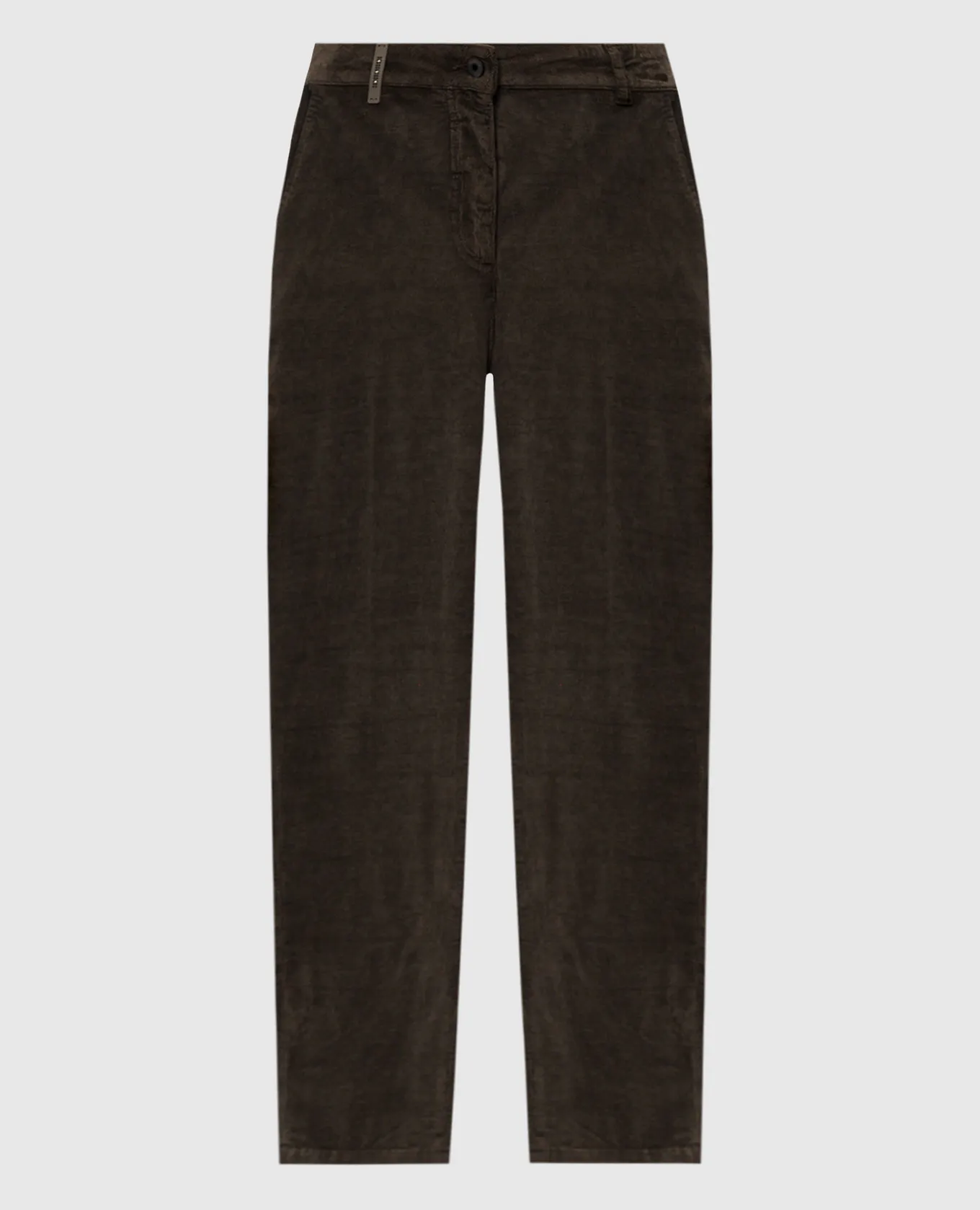 Peserico Brown corduroy pants with logo