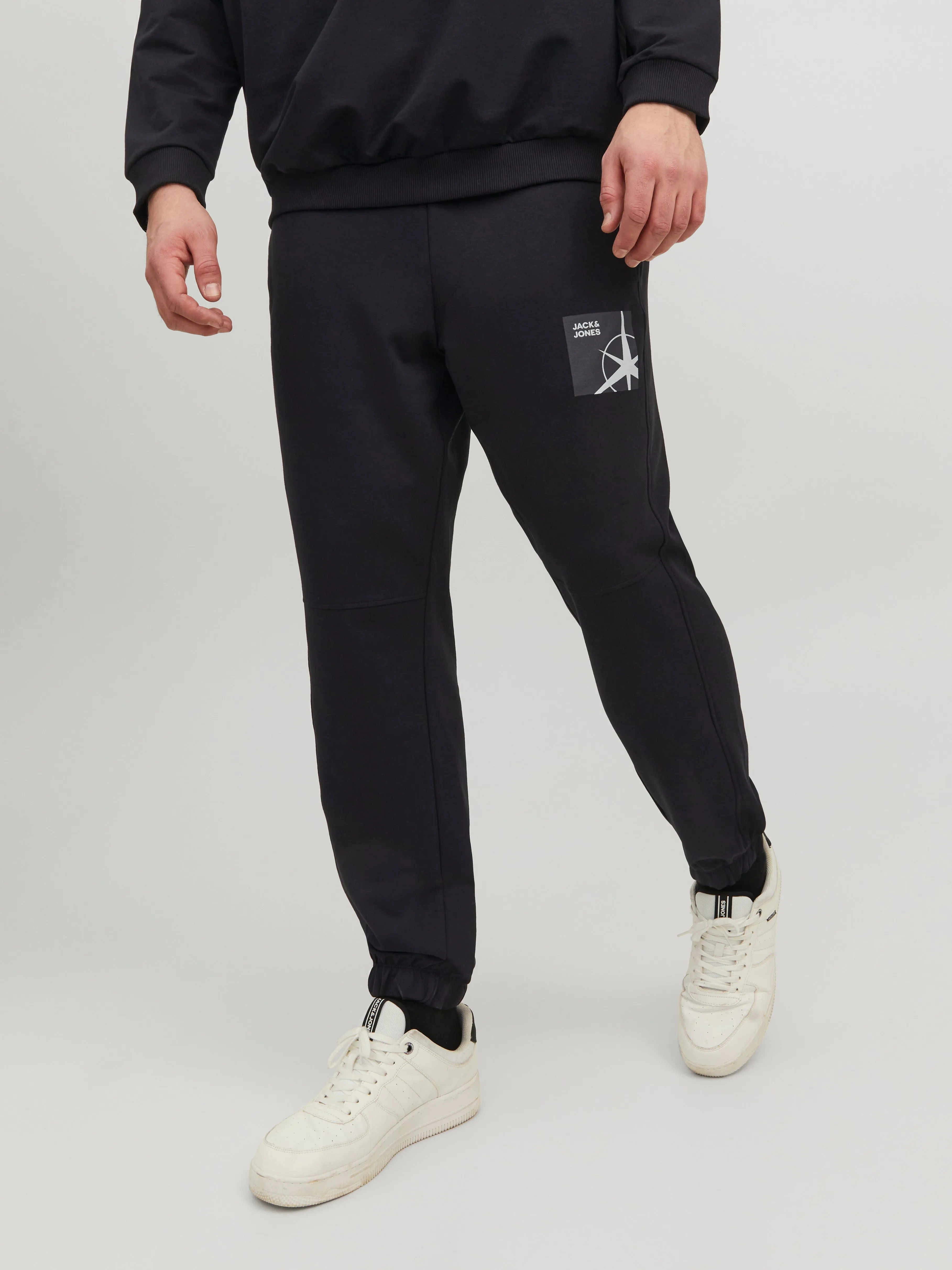 Plus Pantalones de chándal Corte regular | Negro | Jack & Jones®