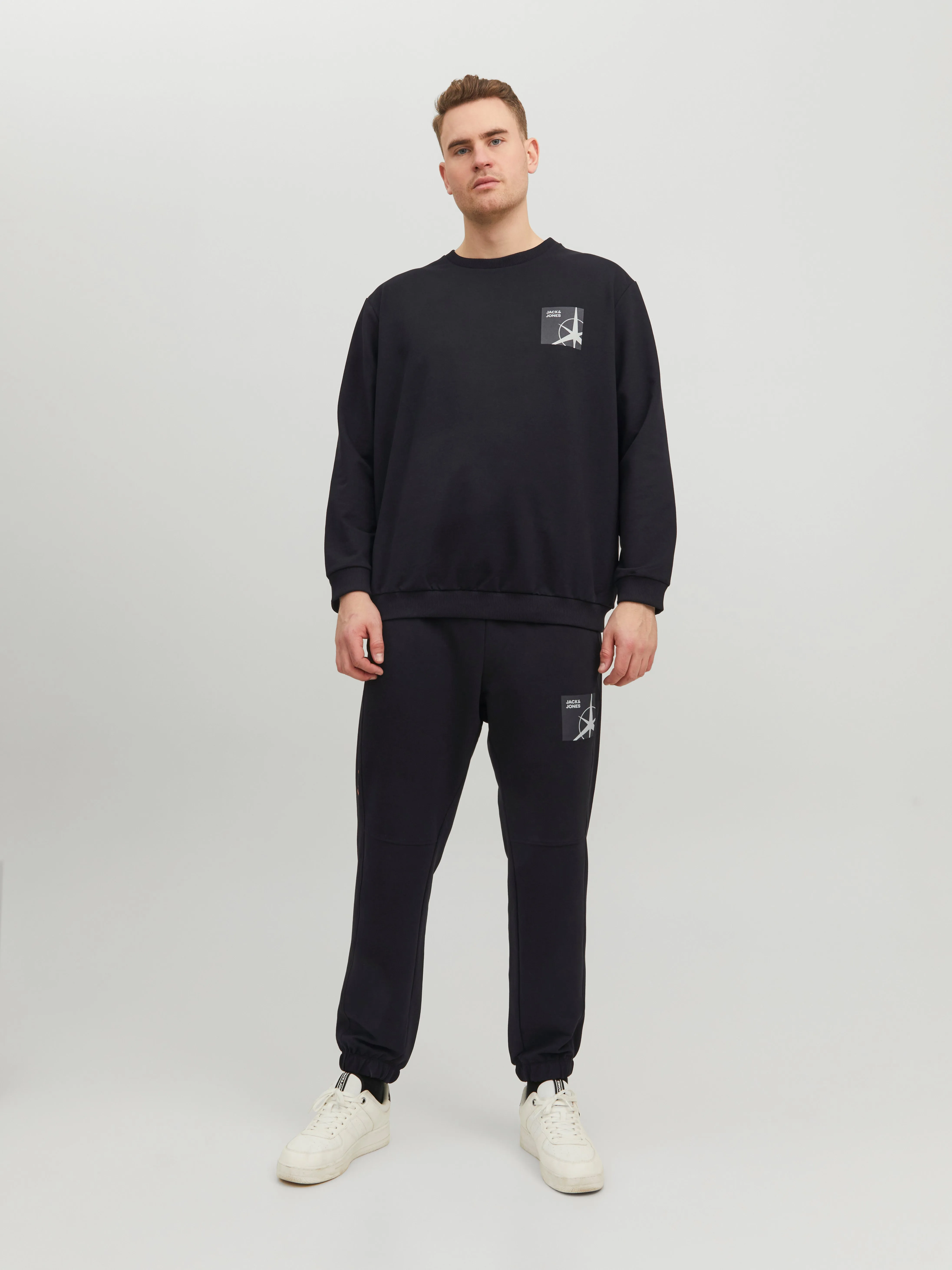 Plus Pantalones de chándal Corte regular | Negro | Jack & Jones®