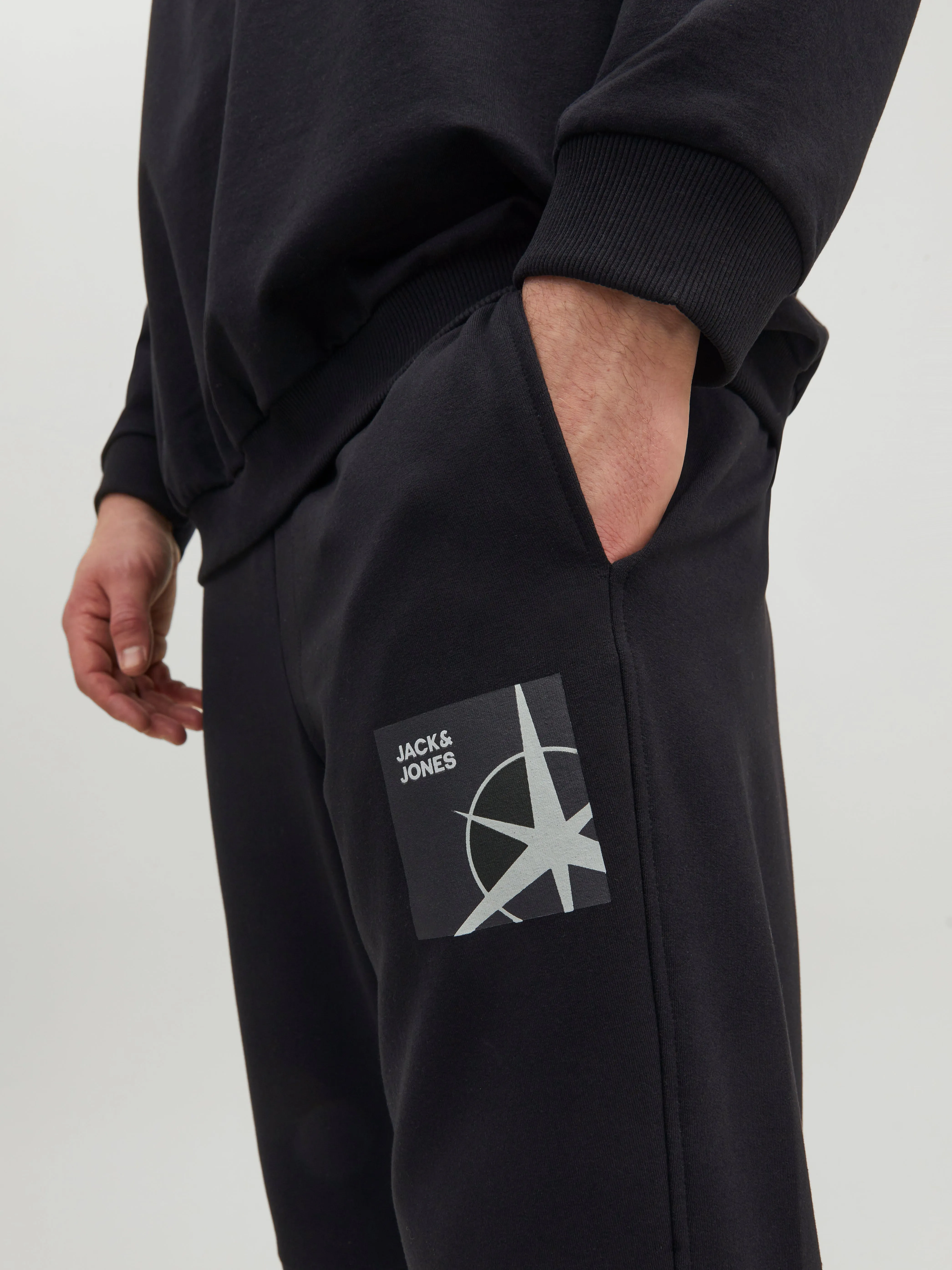 Plus Pantalones de chándal Corte regular | Negro | Jack & Jones®