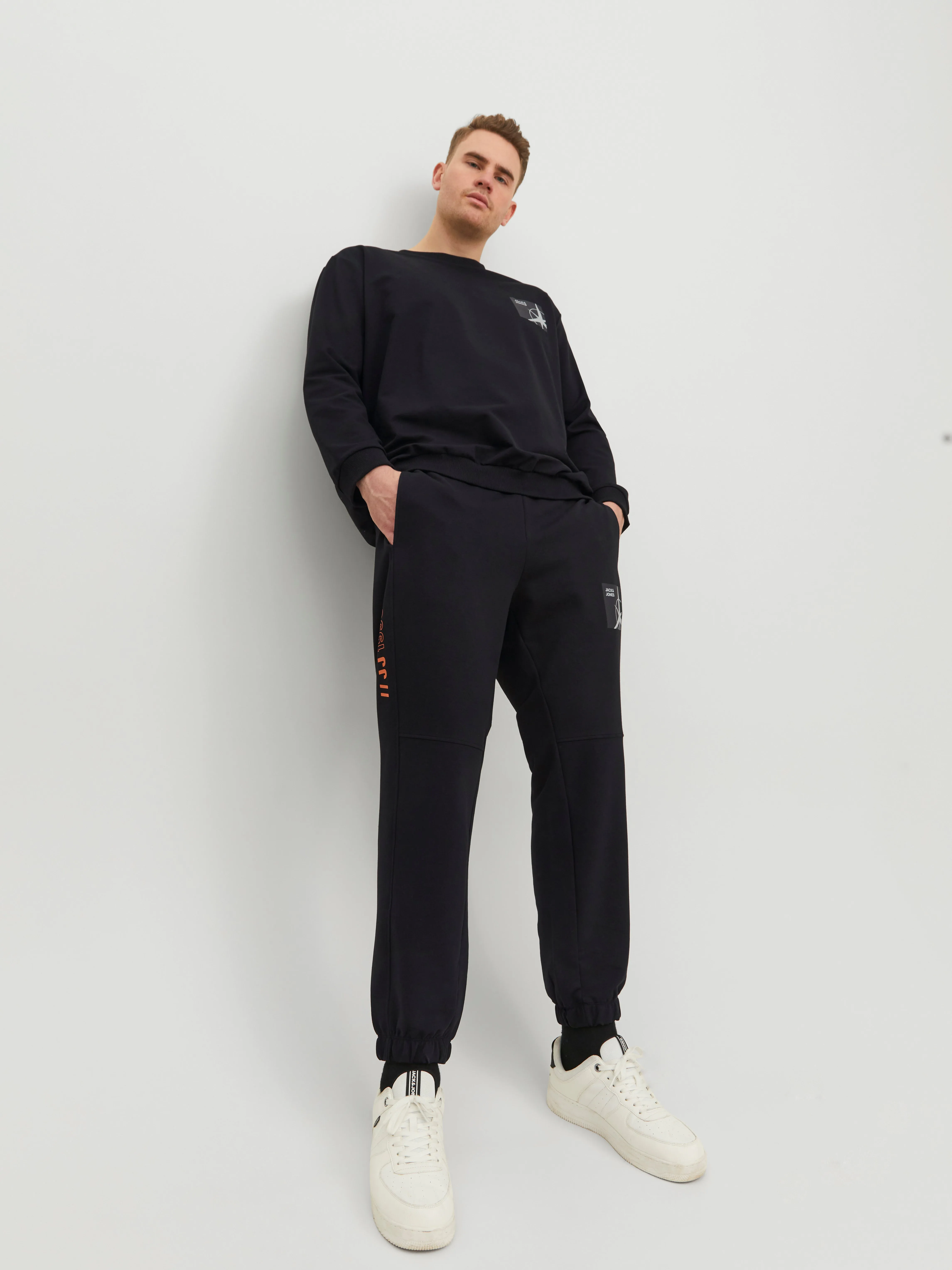 Plus Pantalones de chándal Corte regular | Negro | Jack & Jones®