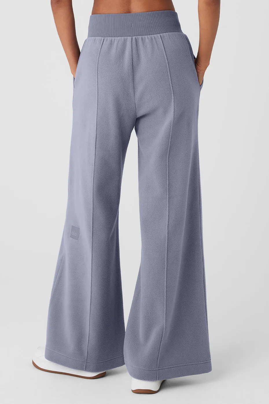 POLAR FLEECE HIGHWAIST SNOWDRIFT WIDE LEG PANT  FOG