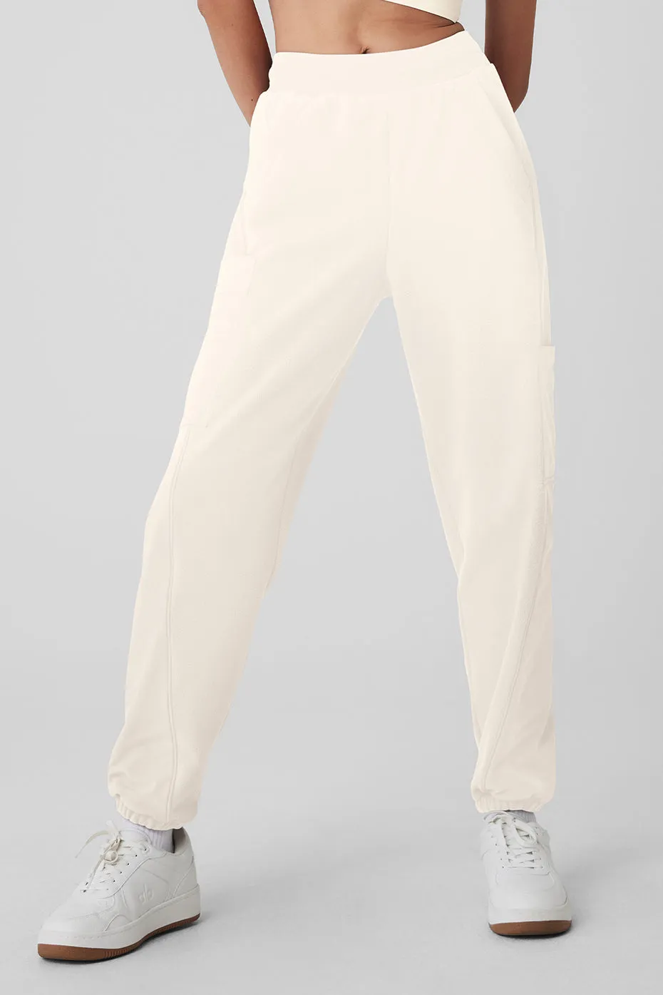 POLAR FLEECE WINTRY MIX PANT  IVORY