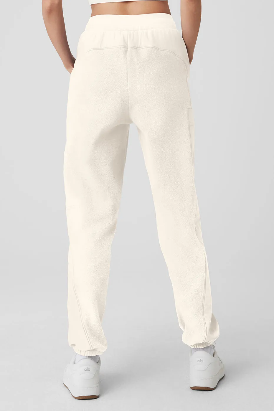 POLAR FLEECE WINTRY MIX PANT  IVORY