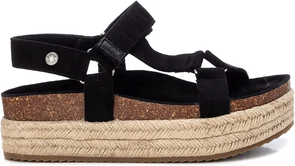 SANDALIA MUJER PLATAFORMA NEGRA REFRESH 79347