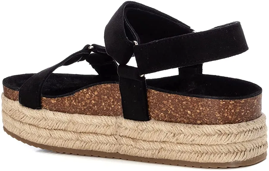 SANDALIA MUJER PLATAFORMA NEGRA REFRESH 79347