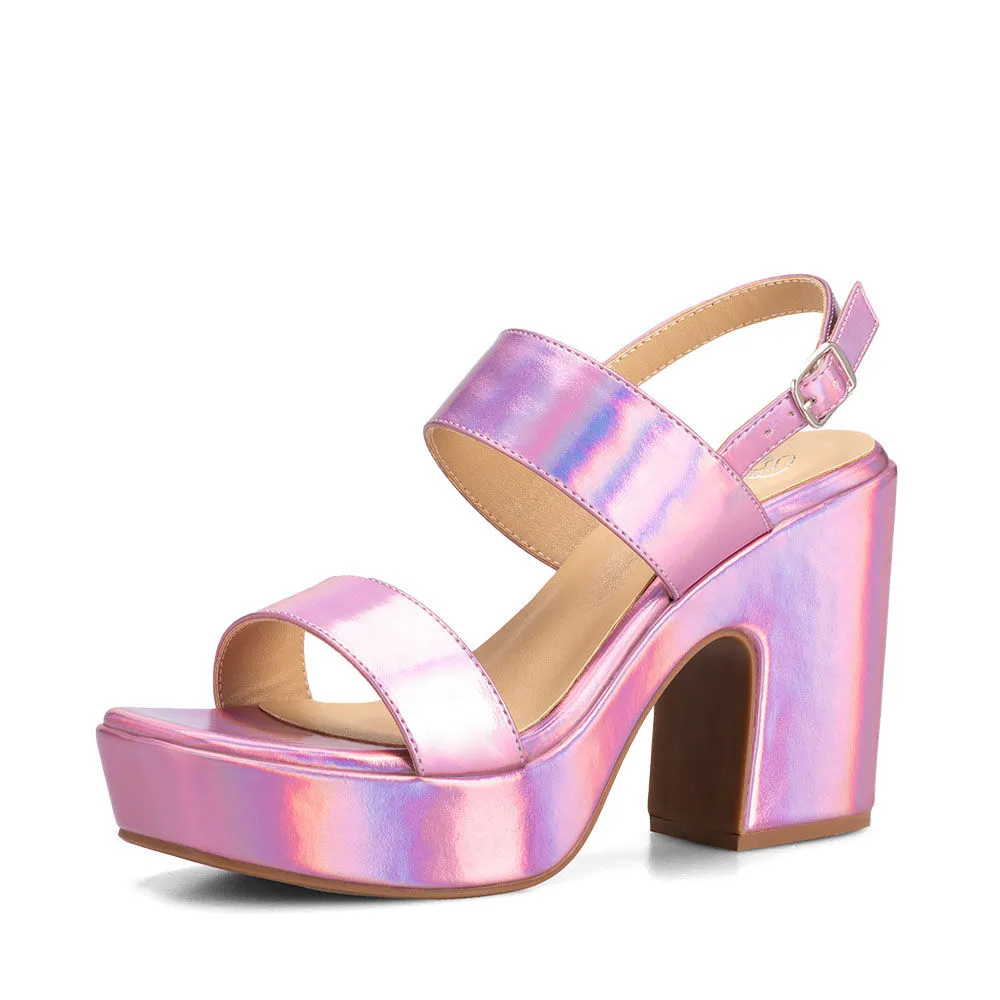 Sandalia Plataforma Morado Fiesta Tfa188 Weide