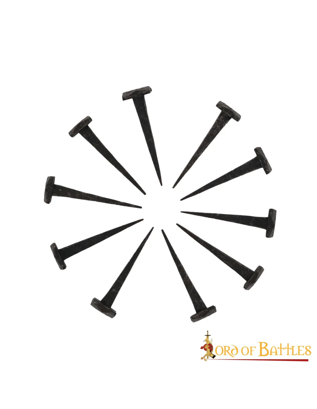 Set 10 clavos medievales forjados (8 cm.)
