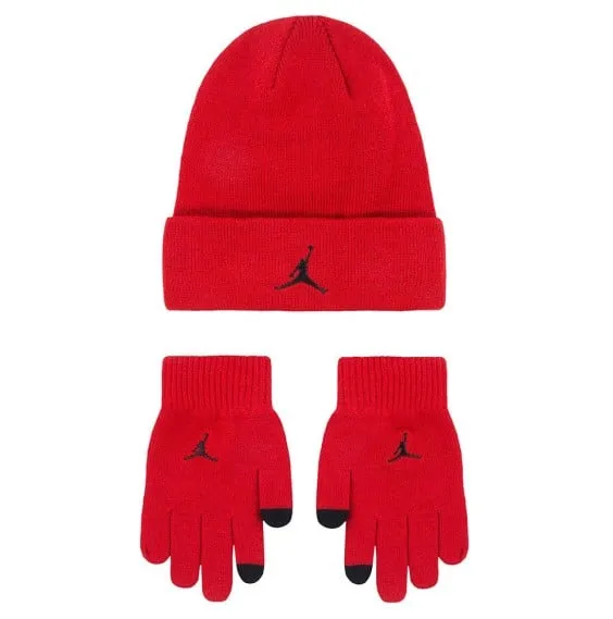 Set Gorro Guantes Jordan Kids Essential Red