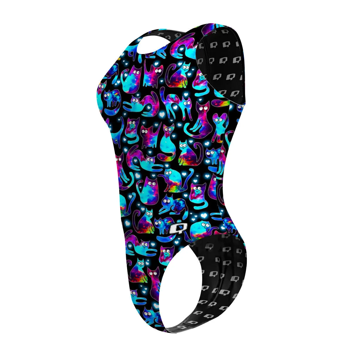 SPACE KITTIES  WOMEN WATERPOLO SWIMSUIT CHEEKY CUT