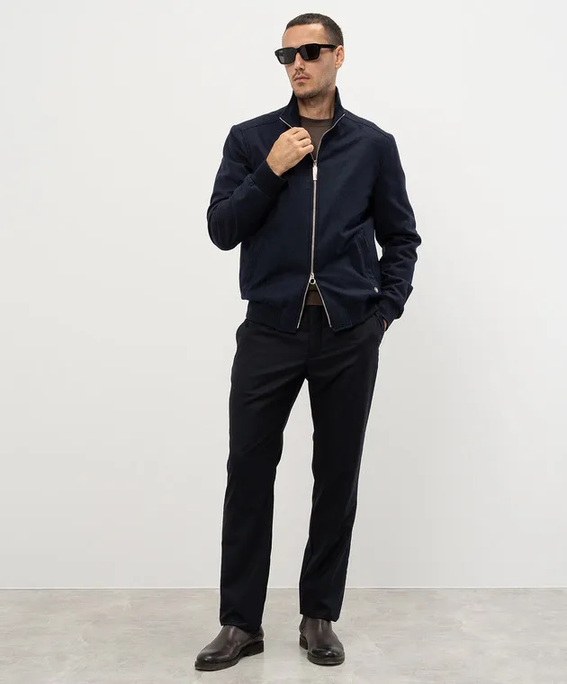 Stefano Ricci Blue pants made of wool